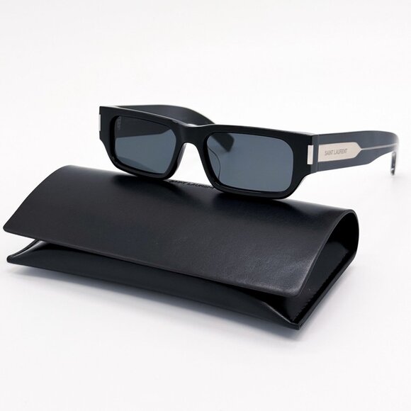 NEW SAINT LAURENT SUNGLASSES, SAINT LAURENT WOMEN BLACK SL660/F 001 - Picture 2 of 9